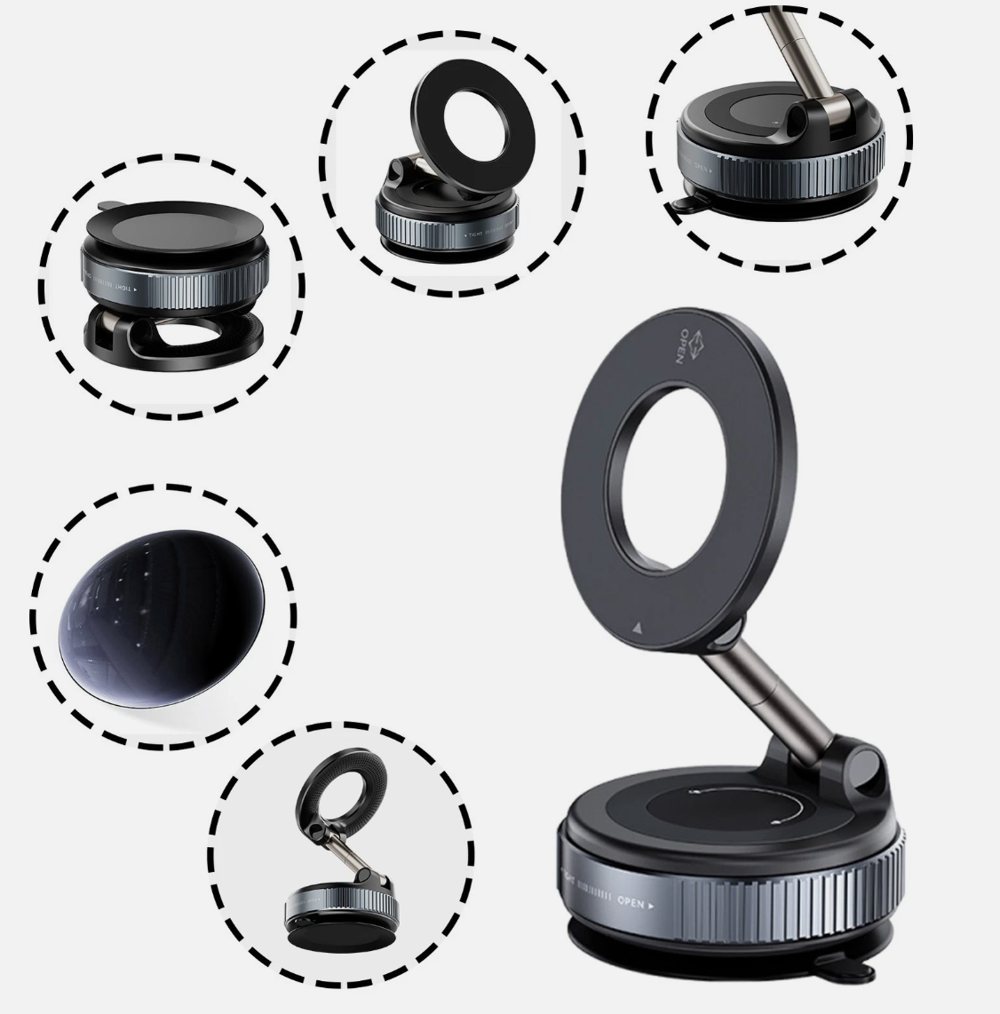 Suction Cup Magnetic Phone Holder - New 2025 Model